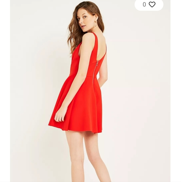 NWOT Kimchi Blue UO Heart Of The Ocean Red Sweetheart Mini Dress Size Large - Picture 9 of 13